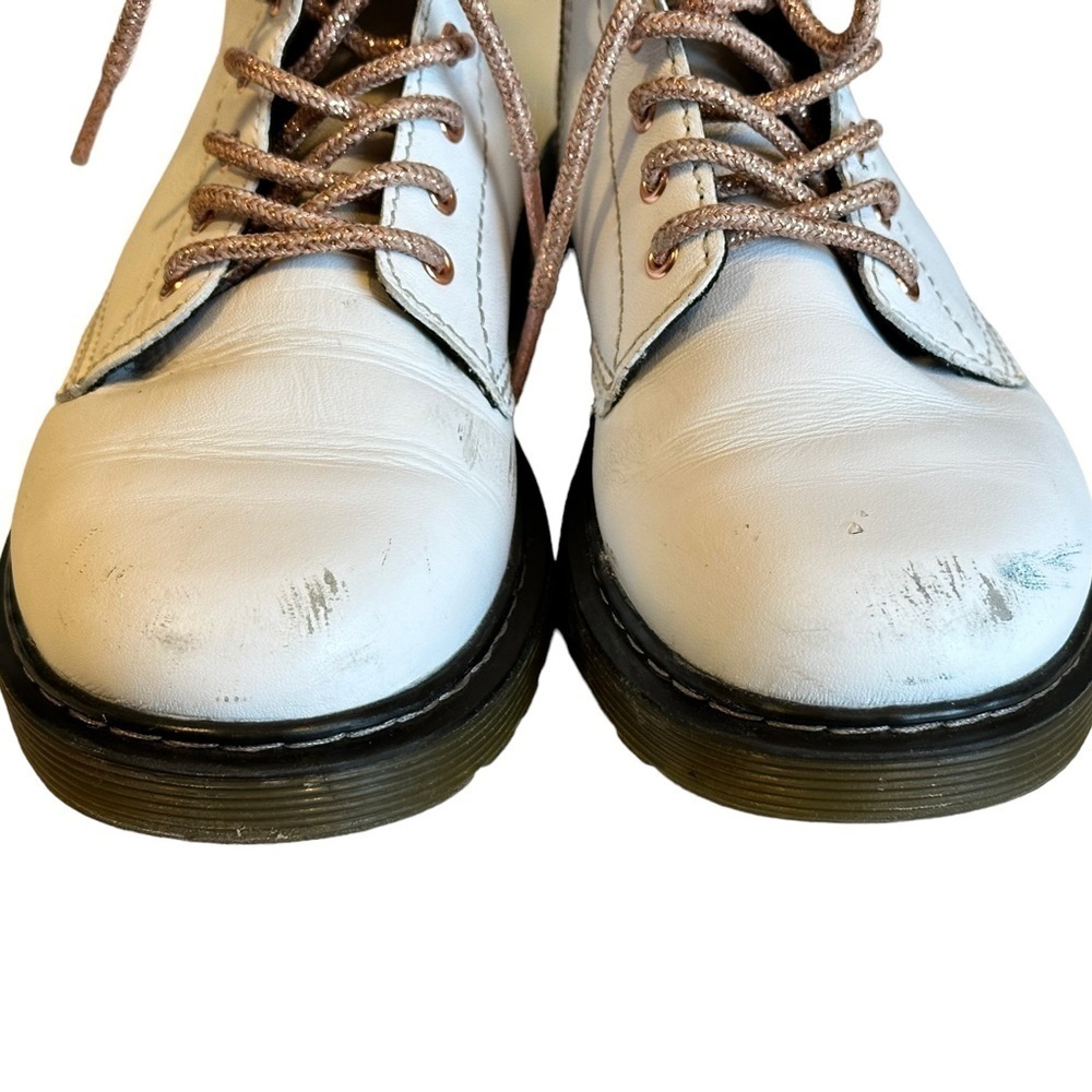 Dr Marten’s 1460 J White Leather w/Rose Gold Eyelets 8Hole Size 5L/4M​​​​​​​ - Picture 6 of 10